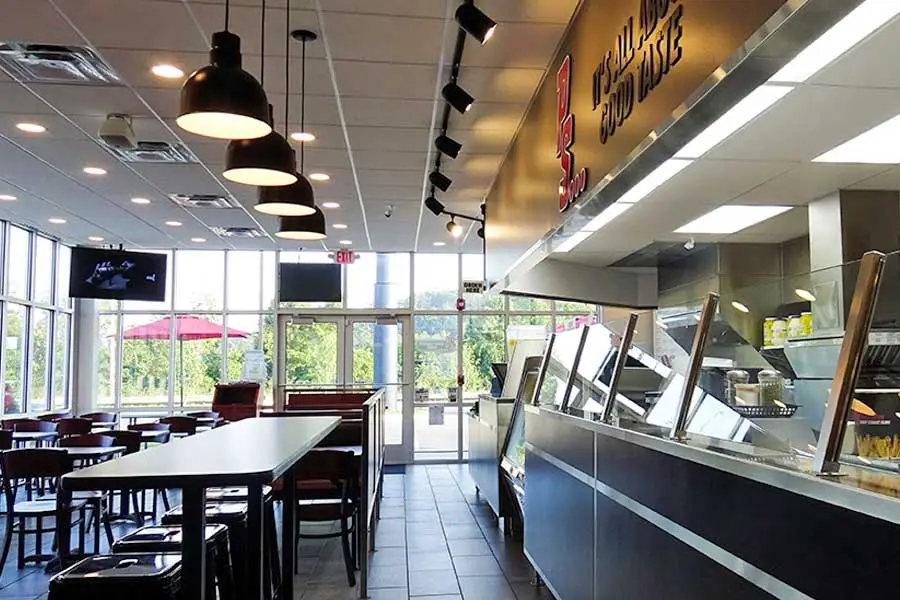 interior of a Penn Station restaurant