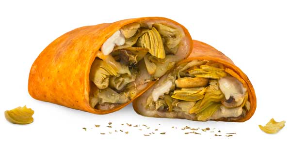 Gilled artichoke wrap
