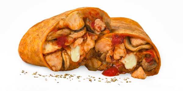 Gilled chicken parmesan wrap