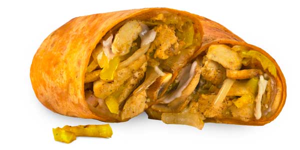 Gilled chicken philly wrap