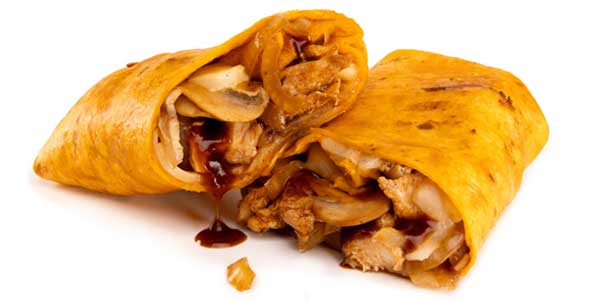 Gilled chicken teriyaki wrap