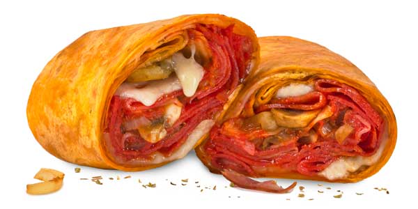 Gilled pizza wrap